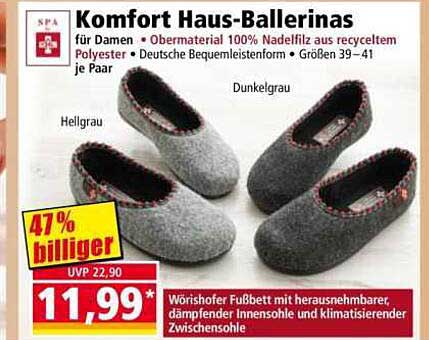 Komfort Haus-Ballerinas
