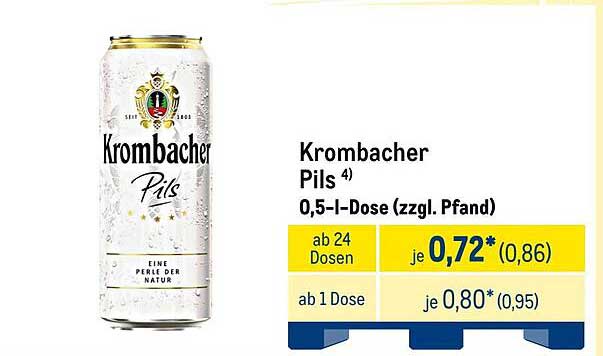 Krombacher Pils 0,5-l-Dose (zzgl. Pfand)
