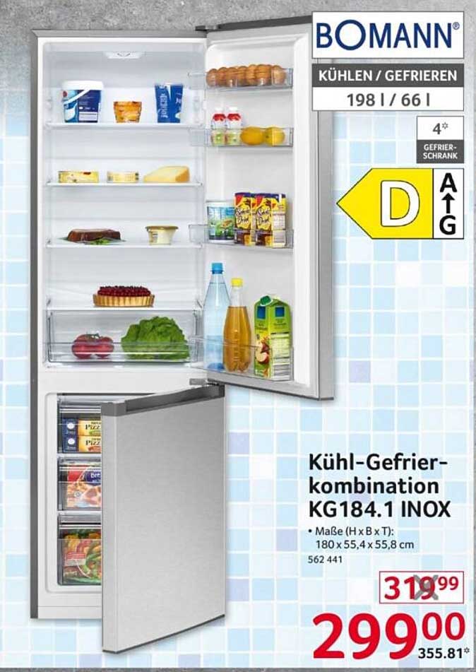 Kühl-Gefrierkombination KG184.1 INOX