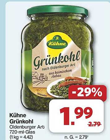 Kühne Grünkohl nach Oldenburger Art 720 ml-Glas