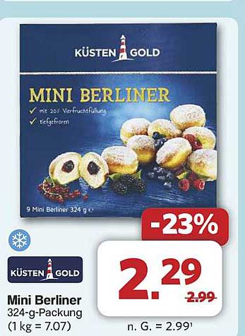 Küsten Gold Mini Berliner 324-g-Packung