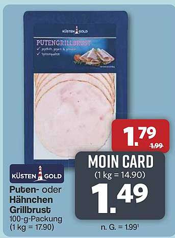 Küsten Gold Puten- oder Hähnchen Grillbrust 100-g-Packung