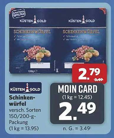 KÜSTEN GOLD Schinkenwürfel 150/200-g-Packung