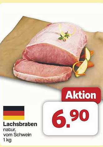 Lachsbraten natur, vom Schwein - 1 kg