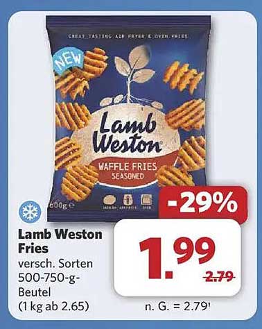 Lamb Weston Waffle Fries 600g - Neu!