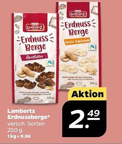 Lambertz Erdnussberge - verschiedene Sorten 250 g