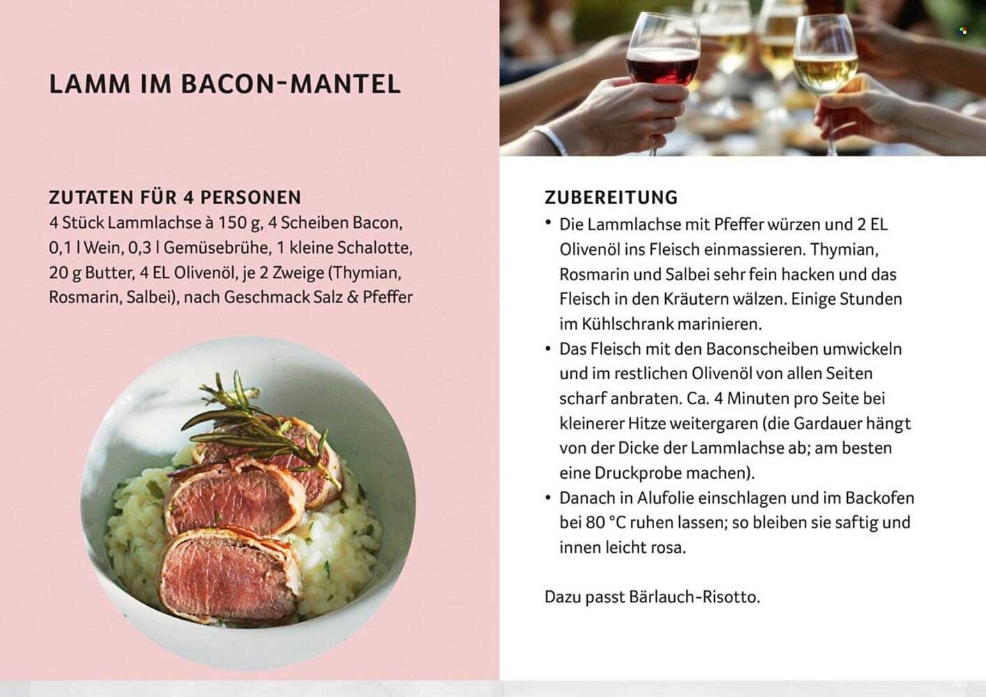 Lamm im Bacon-Mantel