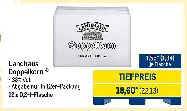 Landhaus Doppel-korn 12 x 0,2 l – Tiefpreis!