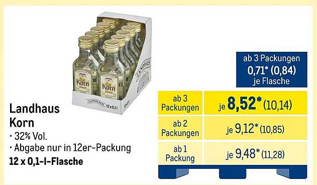 Landhaus Korn 12 x 0,1 l-Flasche