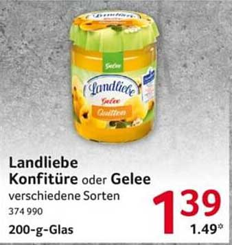 Landliebe Konfitüre oder Gelee verschiedene Sorten