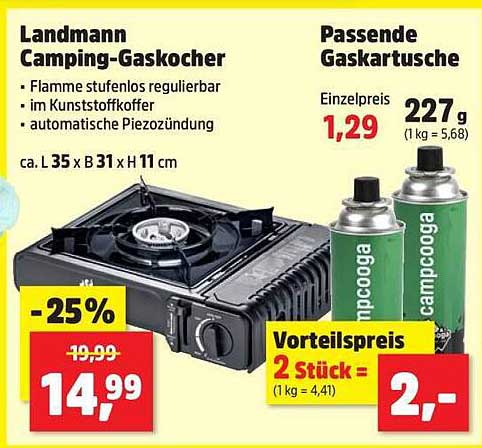 Landmann Camping-Gaskocher