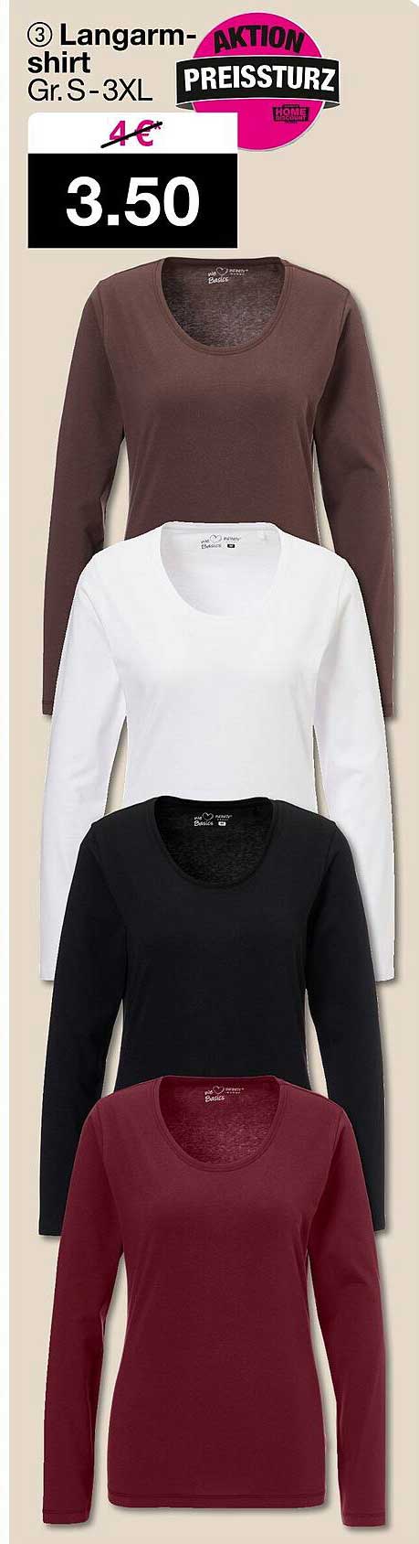 Langarmshirt Gr. S - 3XL