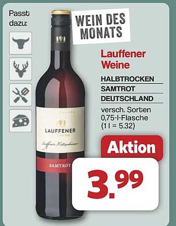 Lauffener Weine Halbtrocken Samtrot Deutschland 0,75 l-Flasche