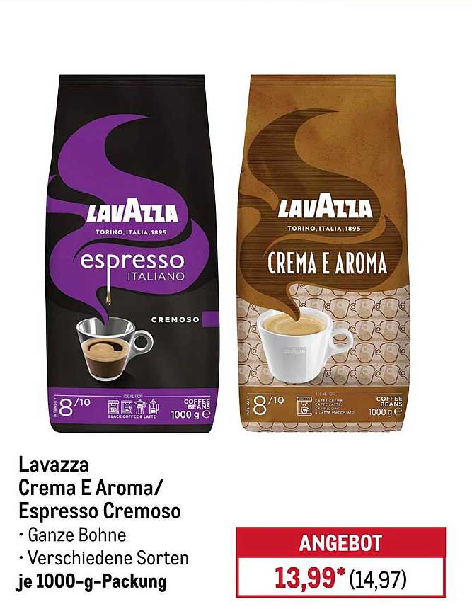Lavazza Crema E Aroma/Espresso Cremoso - Ganze Bohne 1000 g