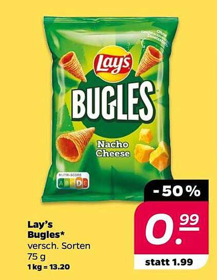 Lay’s Bugles – Nacho Cheese 75 g zum Sonderpreis