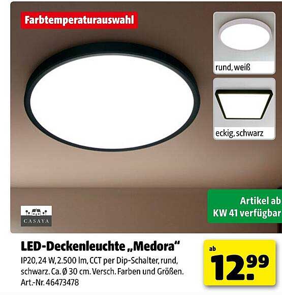 LED-Deckenleuchte „Medora“
