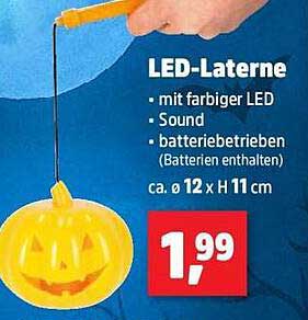 LED-Laterne mit Sound und farbiger LED
