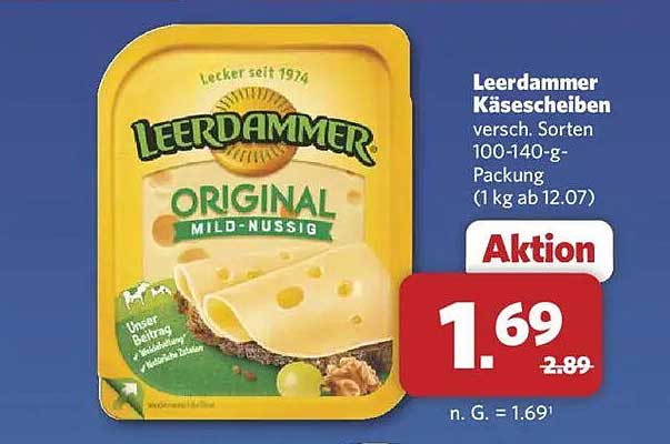Leerdammer Käse scheiben - verschiedene Sorten 100-140 g Packung