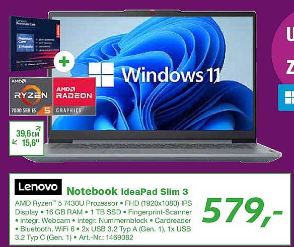 Lenovo Notebook IdeaPad Slim 3