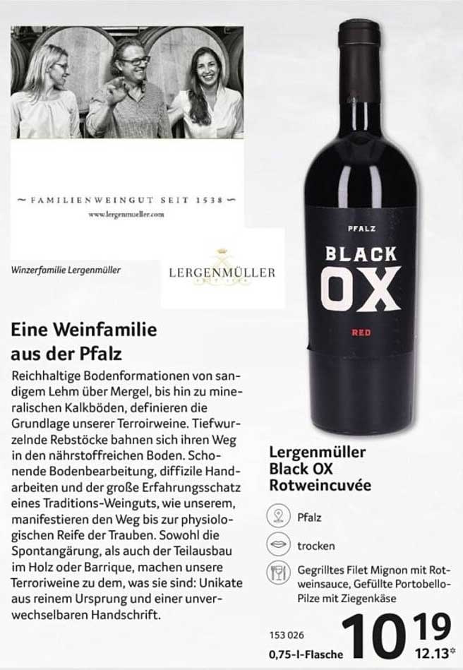 Lergenmüller Black OX Rotweincuvée