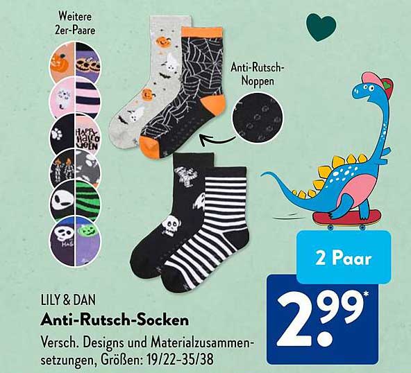 LILY & DAN Anti-Rutsch-Socken - 2 Paar