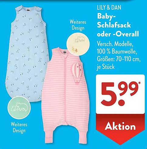 LILY & DAN Baby-Schlafsack oder Overall