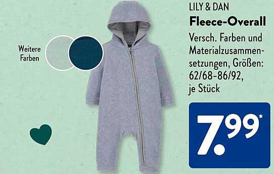 LILY & DAN Fleece-Overall