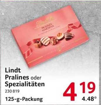 Lindt Pralines oder Spezialitäten 125-g-Packung