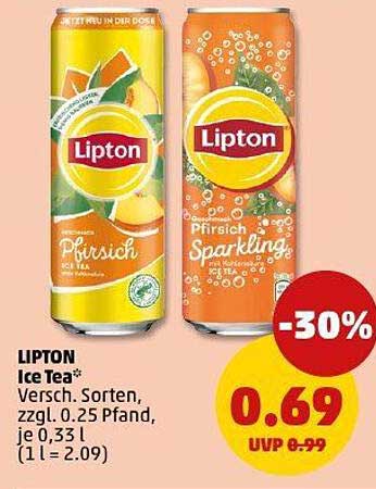 LIPTON Ice Tea Pfirsich 0,33 l - ab 29. September bei Penny erhältlich!