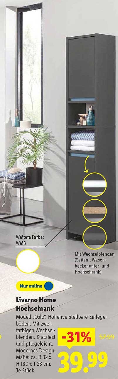 Livorno Home Hochschrank Modell "Oslo"