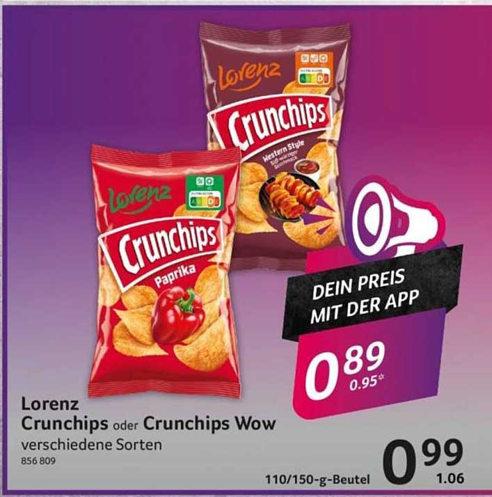 Lorenz Crunchips oder Crunchips Wow - verschiedene Sorten