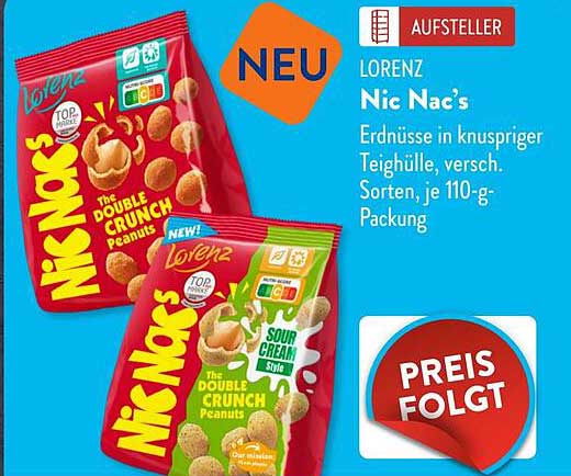 Lorenz Nic Nac's Erdnüsse in knuspriger Teighülle, 110-g-Packung