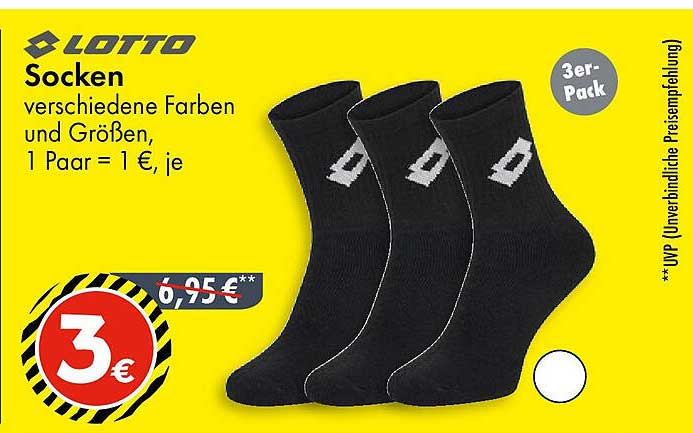 LOTTO Socken 3er-Pack für nur 3 €