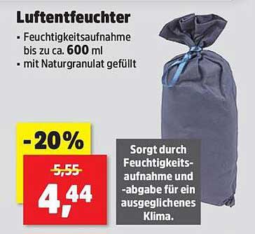Luftentfeuchter - Feuchtigkeitsaufnahme bis zu ca. 600 ml