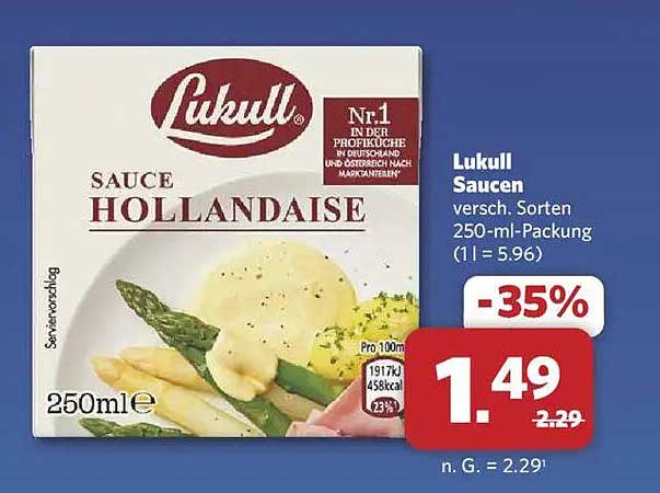 Lukull Saucen – Hollandaise 250 ml