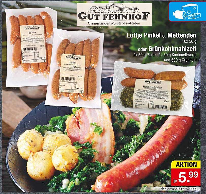 Lüttje Pinkel oder Mettenden – 10x 50 g oder Grünenkohlspeise