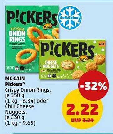 MC CAIN Pickers - Crispy Onion Rings oder Cheese Nuggets