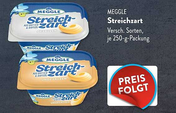 MEGGLE Streichzart – Verschiedene Sorten, je 250-g-Packung