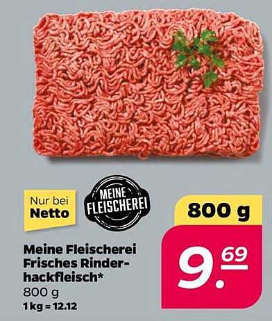 Meine Fleischerei Frisches Rinderhackfleisch* 800 g