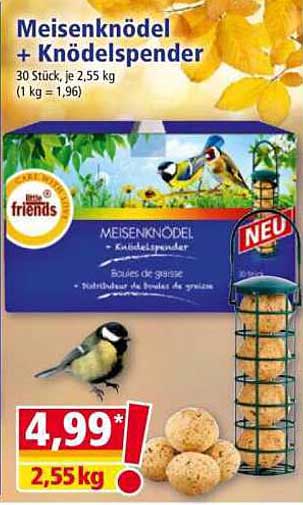 Meisenknödel + Knödelspender 30 Stück, je 2,55 kg