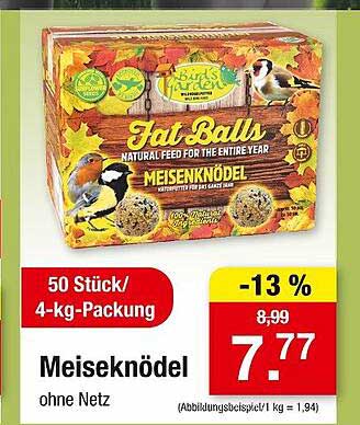 Meisenknödel ohne Netz - 50 Stück, 4 kg