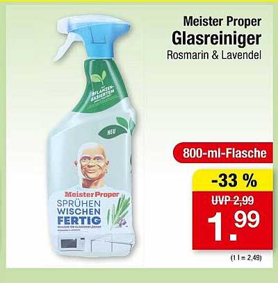 Meister Proper Glasreiniger Rosmarin & Lavendel 800 ml