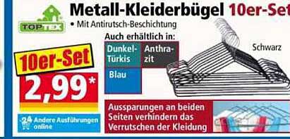Metall-Kleiderbügel 10er-Set