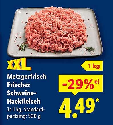 Metzgerfrisch Frisches Schweine-Hackfleisch – 500 g