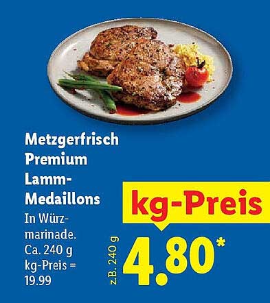 Metzgerfrisch Premium Lamm-Medailons