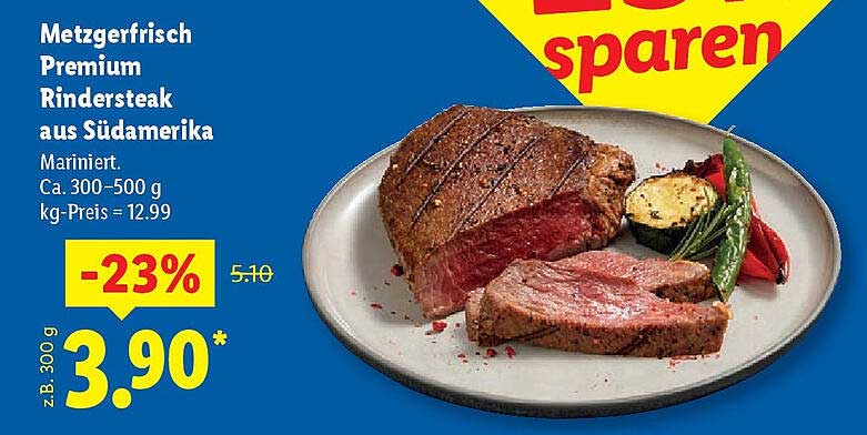 Metzgerfrisch Premium Rindersteak aus Südamerika