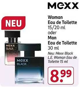 Mexx Woman Eau de Toilette 15/20 ml oder Men Eau de Toilette 30 ml