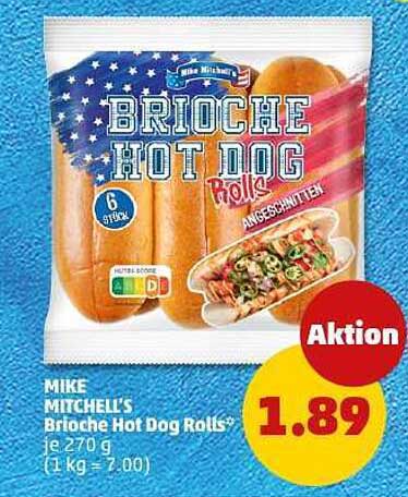 MIKE MITCHELL'S Brioche Hot Dog Rolls - 6 Stück