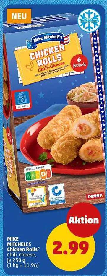 MIKE MITCHELL'S Chicken Rolls® Chili-Cheese, 250 g