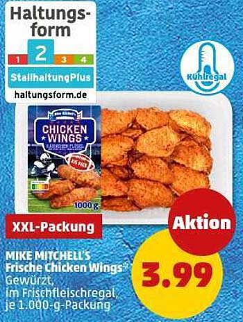 MIKE MITCHELL'S Frische Chicken Wings, gewürzt, 1.000-g-Packung